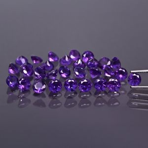 Okrúhly kameň, kužeľový brus - Ametyst 2 MM
