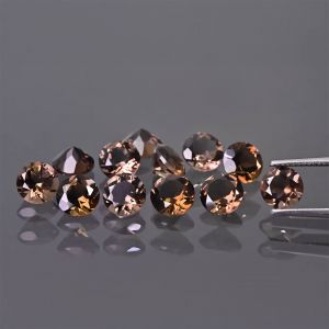 Okrúhly kameň, kužeľový brus - Dymový kremeň 2 MM