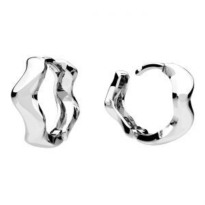 Anglický háčik - okrúhla náušnica s lúčmi*strieborný AG 925*BZO OWS-01123 12,8x14 mm