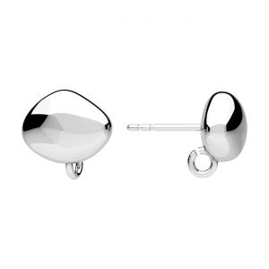 Náušnica napichovacia - nepravidelný tvar*striebro AG 925*KLS OWS-01184 10,2x10,7 mm