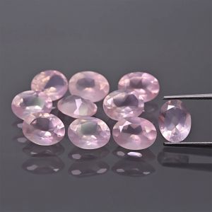 Oválny kameň, kužeľový brus - Ružový kremeň 7x5 MM