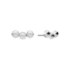 Závesný náušnicový štuplík - kvet nezábudka*strieborná AG 925*KLS ODL-01611 4,5x11,5 mm