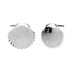 Náušnica na puzetu - mušle*strieborná AG 925*KLS ODL-01619 14,7x15,5 mm