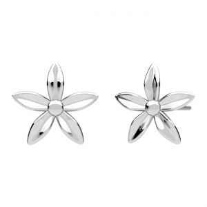 Malý kvetinový náušnice*striebro AG 925*KLS ODL-01621 13,9x14,6 mm