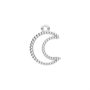 Prívesok - mesiac, čierna živica*striebro AG 925*CON-1 ODL-01614 12,4x17 mm ver.3