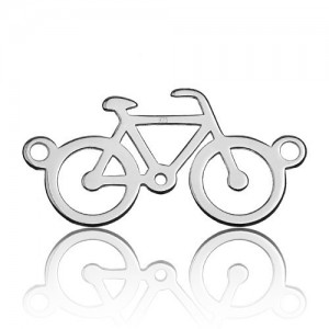 Connector pendant - bicycle*sterling silver AG 925*BL 366 - 0,8 mm
