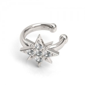 Ear cuff - star*sterling silver AG 925*NA 15