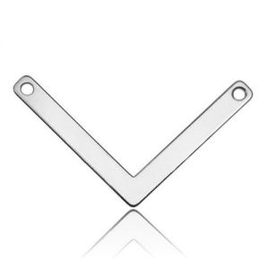 Spojovaci privesok - v tvare V*strieborn&aacute; AG 925*BL 247 - 0,4 mm