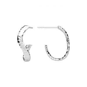 Napichovacie n&aacute;u&scaron;nice - tepan&eacute;*strieborn&aacute; AG 925*KLS ODL-01646 6,2x12,3 mm L+P