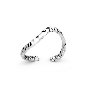 Univerz&aacute;lny prsteň - tepan&yacute;*strieborn&aacute; AG 925*U-RING ODL-01647 7x19,7 mm