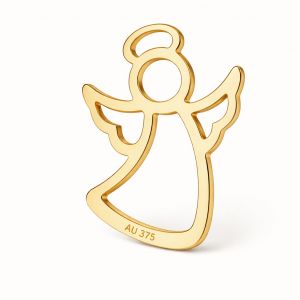 Zlat&aacute; z&aacute;vesn&aacute; prelamovan&aacute; spojka - anjel*zlat&aacute; AU 375*LKZ9K-30026 - 0,30 11,5x15,7 mm