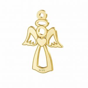 Zlat&yacute; až&uacute;rov&yacute; pr&iacute;vesok - anjel*zlato AU 375*LKZ9K-30016 - 0,30 13x18,5 mm