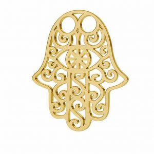 Zlat&yacute; až&uacute;rov&yacute; pr&iacute;vesok - ruka Fatimy, Hamsa*zlat&aacute; AU 375*LKZ9K-30001 - 0,30 15x20 mm