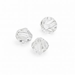 Fazetovan&aacute; bicone kor&aacute;lka 4,0 mm Crystal - BICONE BEAD 4 MM PRIMERO CRYSTAL